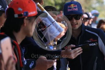 World © Octane Photographic Ltd. Scuderia Toro Rosso – Carlos Sainz. Sunday 20th March 2016, F1 Australian GP - Melbourne Walk, Melbourne, Albert Park, Australia. Digital Ref : 1522LB1D5801