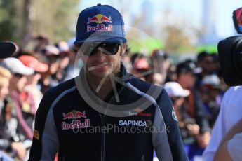 World © Octane Photographic Ltd. Scuderia Toro Rosso – Carlos Sainz. Sunday 20th March 2016, F1 Australian GP - Melbourne Walk, Melbourne, Albert Park, Australia. Digital Ref : 1522LB1D5803