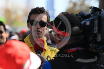 World © Octane Photographic Ltd. Renault Sport F1 Team – Jolyon Palmer. Sunday 20th March 2016, F1 Australian GP - Melbourne Walk, Melbourne, Albert Park, Australia. Digital Ref : 1522LB1D5823