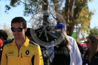 World © Octane Photographic Ltd. Renault Sport F1 Team – Jolyon Palmer. Sunday 20th March 2016, F1 Australian GP - Melbourne Walk, Melbourne, Albert Park, Australia. Digital Ref : 1522LB1D5826