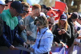 World © Octane Photographic Ltd. Claire Williams. Sunday 20th March 2016, F1 Australian GP - Melbourne Walk, Melbourne, Albert Park, Australia. Digital Ref : 1522LB1D5900