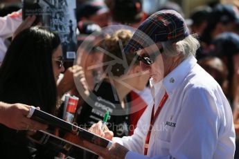 World © Octane Photographic Ltd. Sir Jackie Stewart. Sunday 20th March 2016, F1 Australian GP - Melbourne Walk, Melbourne, Albert Park, Australia. Digital Ref : 1522LB1D5925