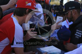 World © Octane Photographic Ltd. Mercedes AMG Petronas – Lewis Hamilton. Sunday 20th March 2016, F1 Australian GP - Melbourne Walk, Melbourne, Albert Park, Australia. Digital Ref : 1522LB1D5929