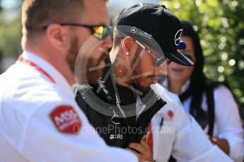 World © Octane Photographic Ltd. Mercedes AMG Petronas – Lewis Hamilton. Sunday 20th March 2016, F1 Australian GP - Melbourne Walk, Melbourne, Albert Park, Australia. Digital Ref : 1522LB1D5948