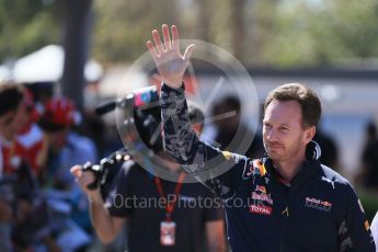 World © Octane Photographic Ltd. Christian Horner. Sunday 20th March 2016, F1 Australian GP - Melbourne Walk, Melbourne, Albert Park, Australia. Digital Ref : 1522LB1D5962