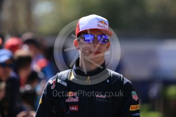World © Octane Photographic Ltd. Red Bull Racing RB12 Reserve Driver – Pierre Gasly. Sunday 20th March 2016, F1 Australian GP - Melbourne Walk, Melbourne, Albert Park, Australia. Digital Ref : 1522LB1D5978
