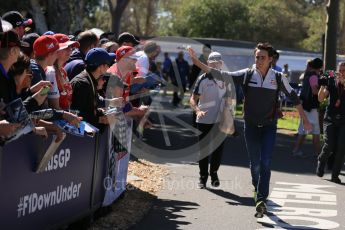 World © Octane Photographic Ltd. Haas F1 Team - Esteban Gutierrez. Sunday 20th March 2016, F1 Australian GP - Melbourne Walk, Melbourne, Albert Park, Australia. Digital Ref : 1522LB1D5983