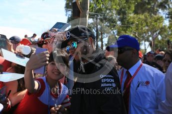 World © Octane Photographic Ltd. Mercedes AMG Petronas – Lewis Hamilton. Sunday 20th March 2016, F1 Australian GP - Melbourne Walk, Melbourne, Albert Park, Australia. Digital Ref : 1522LB5D1984