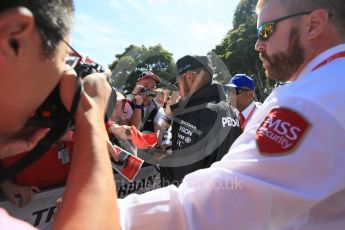 World © Octane Photographic Ltd. Mercedes AMG Petronas – Lewis Hamilton. Sunday 20th March 2016, F1 Australian GP - Melbourne Walk, Melbourne, Albert Park, Australia. Digital Ref : 1522LB5D2006