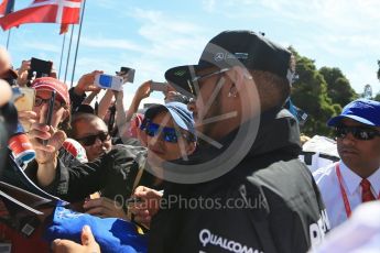 World © Octane Photographic Ltd. Mercedes AMG Petronas – Lewis Hamilton. Sunday 20th March 2016, F1 Australian GP - Melbourne Walk, Melbourne, Albert Park, Australia. Digital Ref : 1522LB5D2007
