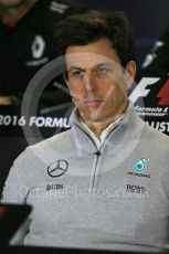 World © Octane Photographic Ltd. F1 Australian GP FIA Press Conference, Melbourne, Albert Park, Australia, Friday 18th March 2016. Toto Wolff – Mercedes AMG Petronas Executive Director. Digital Ref : 1518LB1D3823