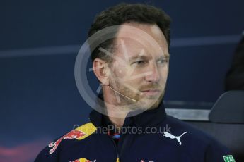 World © Octane Photographic Ltd. F1 Australian GP FIA Press Conference, Melbourne, Albert Park, Australia, Friday 18th March 2016. Christian Horner – Red Bull Racing Team. Digital Ref : 1518LB1D3828