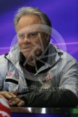 World © Octane Photographic Ltd. F1 Australian GP FIA Press Conference, Melbourne, Albert Park, Australia, Friday 18th March 2016. Gene Haas – Haas F1 Team Owner and Chairman. Digital Ref : 1518LB1D3834