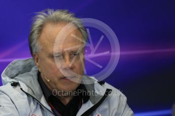 World © Octane Photographic Ltd. F1 Australian GP FIA Press Conference, Melbourne, Albert Park, Australia, Friday 18th March 2016. Gene Haas – Haas F1 Team Owner and Chairman. Digital Ref : 1518LB1D3849