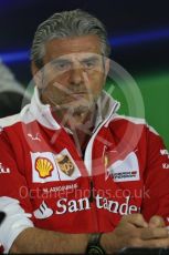 World © Octane Photographic Ltd. F1 Australian GP FIA Press Conference, Melbourne, Albert Park, Australia, Friday 18th March 2016. Maurizio Arrivabene – Scuderia Ferrari Team Principle. Digital Ref : 1518LB1D3872