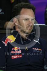 World © Octane Photographic Ltd. F1 Australian GP FIA Press Conference, Melbourne, Albert Park, Australia, Friday 18th March 2016. Christian Horner – Red Bull Racing Team. Digital Ref : 1518LB1D3884