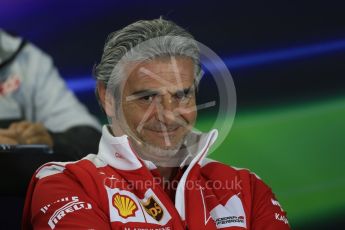 World © Octane Photographic Ltd. F1 Australian GP FIA Press Conference, Melbourne, Albert Park, Australia, Friday 18th March 2016. Maurizio Arrivabene – Scuderia Ferrari Team Principle. Digital Ref : 1518LB1D3946