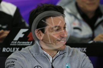 World © Octane Photographic Ltd. F1 Australian GP FIA Press Conference, Melbourne, Albert Park, Australia, Friday 18th March 2016. Toto Wolff – Mercedes AMG Petronas Executive Director. Digital Ref : 1518LB1D3965