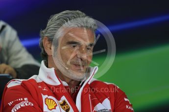 World © Octane Photographic Ltd. F1 Australian GP FIA Press Conference, Melbourne, Albert Park, Australia, Friday 18th March 2016. Maurizio Arrivabene – Scuderia Ferrari Team Principle. Digital Ref : 1518LB1D3980