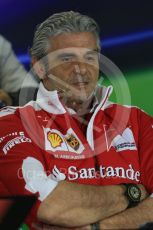 World © Octane Photographic Ltd. F1 Australian GP FIA Press Conference, Melbourne, Albert Park, Australia, Friday 18th March 2016. Maurizio Arrivabene – Scuderia Ferrari Team Principle. Digital Ref : 1518LB1D3985