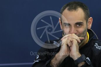 World © Octane Photographic Ltd. F1 Australian GP FIA Press Conference, Melbourne, Albert Park, Australia, Friday 18th March 2016. Cyril Abiteboul – Renault Sport F1 Team Managing Director. Digital Ref : 1518LB1D4039