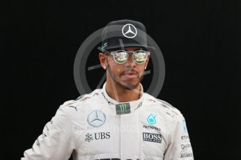 World © Octane Photographic Ltd. Mercedes AMG Petronas – Lewis Hamilton. Thursday 17th March 2016, F1 Australian GP FIA Photo Call, Melbourne, Albert Park, Australia. Digital Ref : 1526LB1D0007