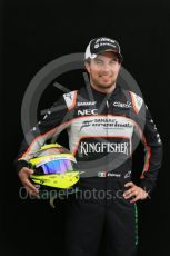 World © Octane Photographic Ltd. Sahara Force India - Sergio Perez. Thursday 17th March 2016, F1 Australian GP FIA Photo Call, Melbourne, Albert Park, Australia. Digital Ref : 1526LB1D0135