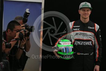 World © Octane Photographic Ltd. Sahara Force India - Nico Hulkenberg. Thursday 17th March 2016, F1 Australian GP FIA Photo Call, Melbourne, Albert Park, Australia. Digital Ref : 1526LB1D0172