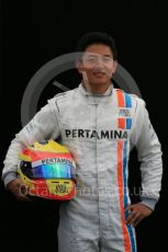 World © Octane Photographic Ltd. Manor Racing - Rio Haryanto. Thursday 17th March 2016, F1 Australian GP FIA Photo Call, Melbourne, Albert Park, Australia. Digital Ref : 1526LB1D0210