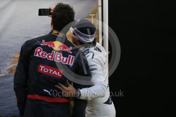 World © Octane Photographic Ltd. Williams Martini Racing – Felipe Massa and Red Bull Racing – Daniel Ricciardo. Thursday 17th March 2016, F1 Australian GP FIA Photo Call, Melbourne, Albert Park, Australia. Digital Ref : 1526LB1D0283