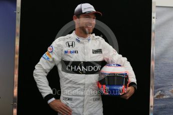 World © Octane Photographic Ltd. McLaren Honda – Jenson Button. Thursday 17th March 2016, F1 Australian GP FIA Photo Call, Melbourne, Albert Park, Australia. Digital Ref : 1526LB1D0439