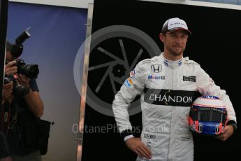 World © Octane Photographic Ltd. McLaren Honda – Jenson Button. Thursday 17th March 2016, F1 Australian GP FIA Photo Call, Melbourne, Albert Park, Australia. Digital Ref : 1526LB1D0460