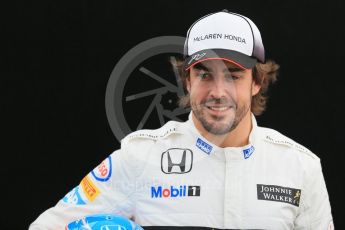 World © Octane Photographic Ltd. McLaren Honda – Fernando Alonso. Thursday 17th March 2016, F1 Australian GP FIA Photo Call, Melbourne, Albert Park, Australia. Digital Ref : 1526LB1D0592