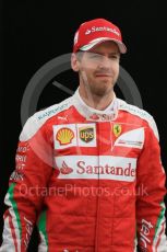 World © Octane Photographic Ltd. Scuderia Ferrari – Sebastian Vettel. Thursday 17th March 2016, F1 Australian GP FIA Photo Call, Melbourne, Albert Park, Australia. Digital Ref : 1526LB1D0616