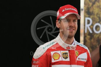 World © Octane Photographic Ltd. Scuderia Ferrari – Sebastian Vettel. Thursday 17th March 2016, F1 Australian GP FIA Photo Call, Melbourne, Albert Park, Australia. Digital Ref : 1526LB1D0641