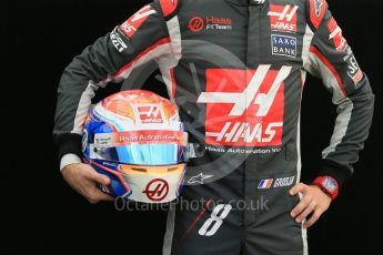 World © Octane Photographic Ltd. Haas F1 Team – Romain Grosjean. Thursday 17th March 2016, F1 Australian GP FIA Photo Call, Melbourne, Albert Park, Australia. Digital Ref : 1526LB1D0732