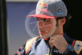 World © Octane Photographic Ltd. Scuderia Toro Rosso – Carlos Sainz. Thursday 17th March 2016, F1 Australian GP FIA Photo Call, Melbourne, Albert Park, Australia. Digital Ref : 1526LB1D0869