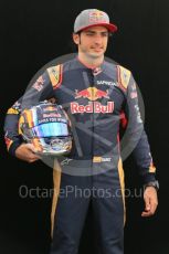 World © Octane Photographic Ltd. Scuderia Toro Rosso – Carlos Sainz. Thursday 17th March 2016, F1 Australian GP FIA Photo Call, Melbourne, Albert Park, Australia. Digital Ref : 1526LB1D0908