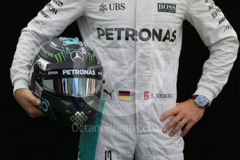 World © Octane Photographic Ltd. Mercedes AMG Petronas – Nico Rosberg. Thursday 17th March 2016, F1 Australian GP FIA Photo Call, Melbourne, Albert Park, Australia. Digital Ref : 1526LB1D9923