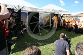 World © Octane Photographic Ltd. Renault Sport F1 Team - Reserve Driver – Esteban Ocon. Thursday 17th March 2016, F1 Australian GP FIA Photo Call, Melbourne, Albert Park, Australia. Digital Ref : 1526LB5D0892