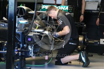 World © Octane Photographic Ltd. Mercedes AMG Petronas W07 Hybrid. Thursday 17th March 2016, F1 Australian GP - Thursday Pit Lane, Melbourne, Albert Park, Australia. Digital Ref : 1514LB1D9600