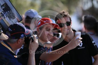 World © Octane Photographic Ltd. Renault Sport F1 Team – Jolyon Palmer. Thursday 17th March 2016, F1 Australian GP - Thursday - Melbourne Walk, Melbourne, Albert Park, Australia. Digital Ref : 1514LB1D9795