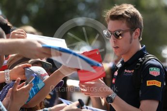 World © Octane Photographic Ltd. Red Bull Racing - Daniil Kvyat. Thursday 17th March 2016, F1 Australian GP - Thursday - Melbourne Walk, Melbourne, Albert Park, Australia. Digital Ref : 1514LB1D9821