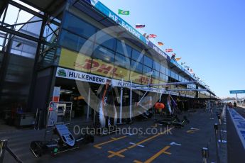 World © Octane Photographic Ltd. Sahara Force India VJM09 - Nico Hulkenberg. Thursday 17th March 2016, F1 Australian GP - Thursday Pit Lane, Melbourne, Albert Park, Australia. Digital Ref : 1514LB5D0829