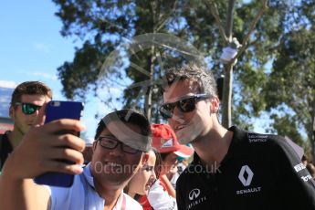 World © Octane Photographic Ltd. Renault Sport F1 Team – Jolyon Palmer. Thursday 17th March 2016, F1 Australian GP - Thursday - Melbourne Walk, Melbourne, Albert Park, Australia. Digital Ref : 1514LB5D0867