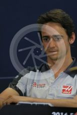 World © Octane Photographic Ltd. F1 Australian GP FIA Press Conference, Melbourne, Albert Park, Australia, Thursday 17th March 2016. Haas F1 Team - Esteban Gutierrez. Digital Ref : 1515LB1D1093