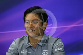 World © Octane Photographic Ltd. F1 Australian GP FIA Press Conference, Melbourne, Albert Park, Australia, Thursday 17th March 2016. Manor Racing – Rio Haryanto. Digital Ref : 1515LB1D1112