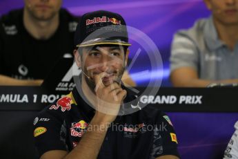 World © Octane Photographic Ltd. F1 Australian GP FIA Press Conference, Melbourne, Albert Park, Australia, Thursday 17th March 2016. Red Bull Racing – Daniel Ricciardo. Digital Ref : 1515LB1D1186