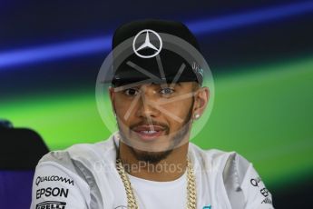 World © Octane Photographic Ltd. F1 Australian GP FIA Press Conference, Melbourne, Albert Park, Australia, Thursday 17th March 2016. Mercedes AMG Petronas – Lewis Hamilton. Digital Ref : 1515LB1D1230