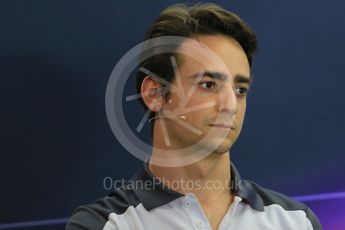 World © Octane Photographic Ltd. F1 Australian GP FIA Press Conference, Melbourne, Albert Park, Australia, Thursday 17th March 2016. Haas F1 Team - Esteban Gutierrez. Digital Ref : 1515LB1D1243